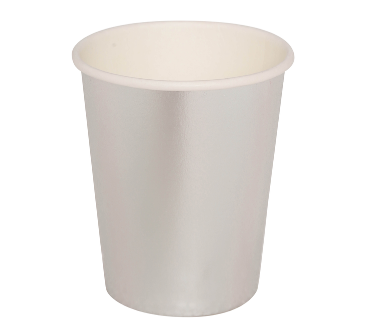 Tasses en argent 240ml 6pcs