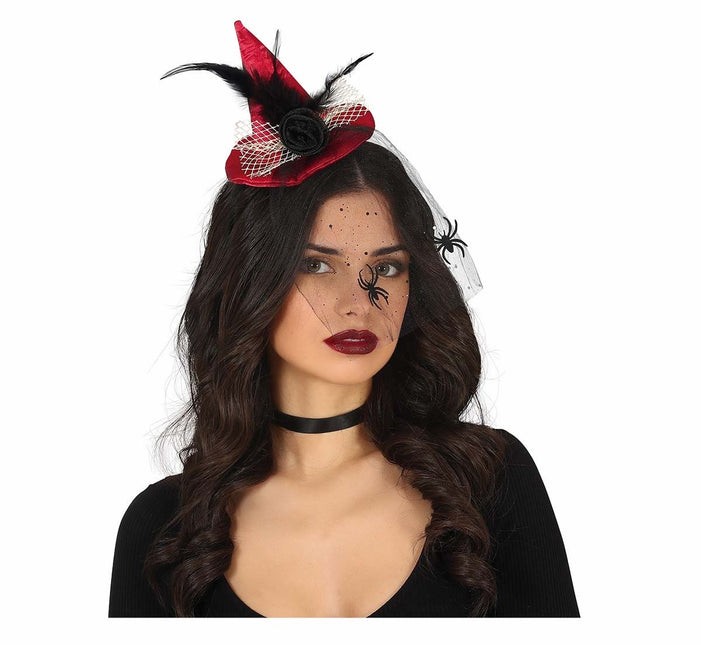 Bandeau d'Halloween rouge Chapeau de sorcière