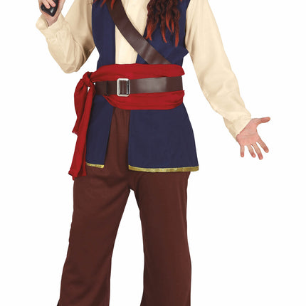 Costume de pirate homme avec ceinture