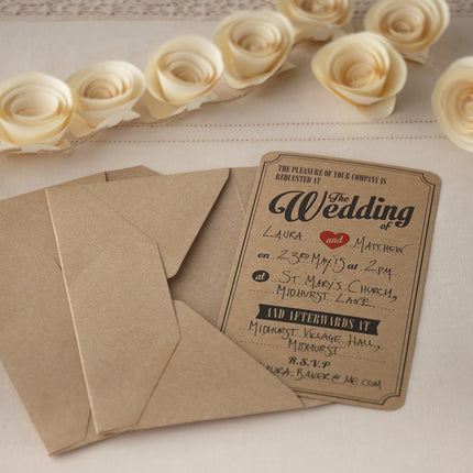 Invitations de mariage Le mariage 18cm