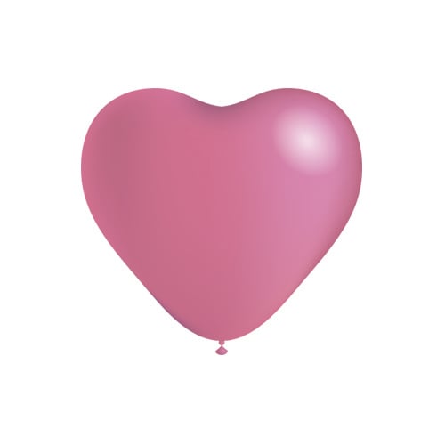 Ballons de baudruche en forme de coeur rose 25cm 6pcs