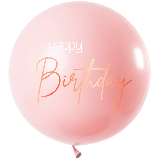 Joyeux anniversaire Ballon géant rose XL 80cm