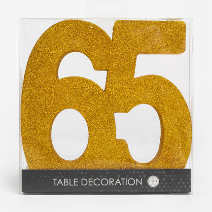 Décoration de table en or Figure 65 paillettes 20.5cm