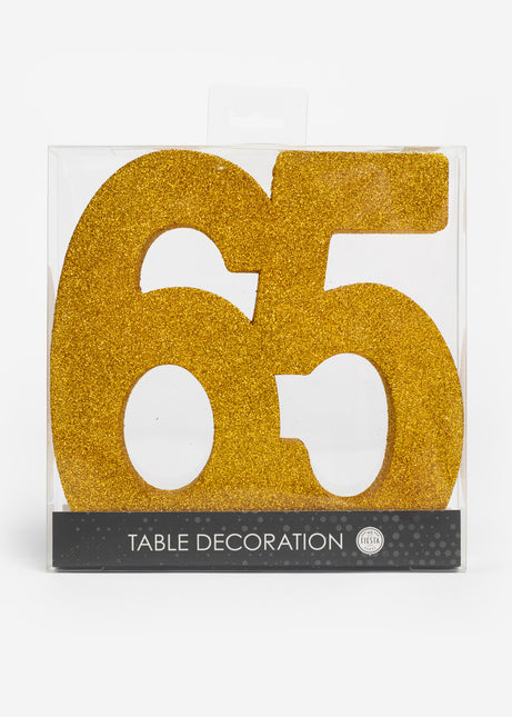 Décoration de table en or Figure 65 paillettes 20.5cm