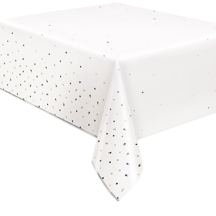 Nappe blanche Confetti Gold 2.13m