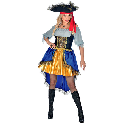 Robe Pirate Bleu Orange Dames