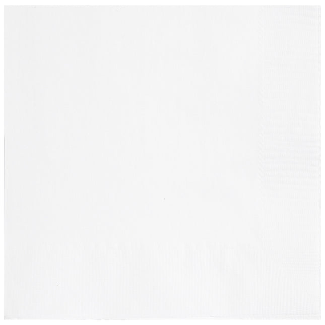 Serviettes de table unies blanc brillant, 20 pièces