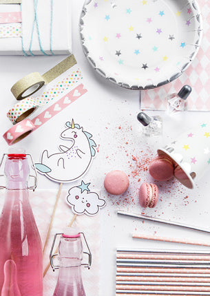 Set de décoration de gâteau licorne 5 pièces