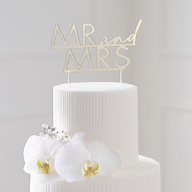 Décor de gâteau de mariage M. et Mme