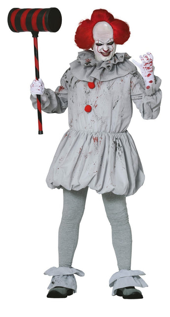 Clown tueur Costume d'Halloween Hommes Gris