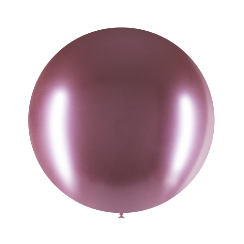 Ballon géant rose chromé 60cm