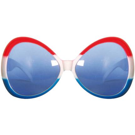 Lunettes rouges, blanches et bleues XL