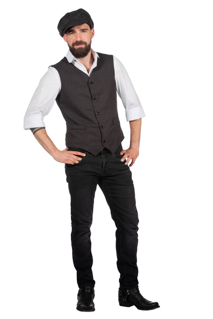 Dress Up Set Hommes Gillet et Casquette années folles 20S