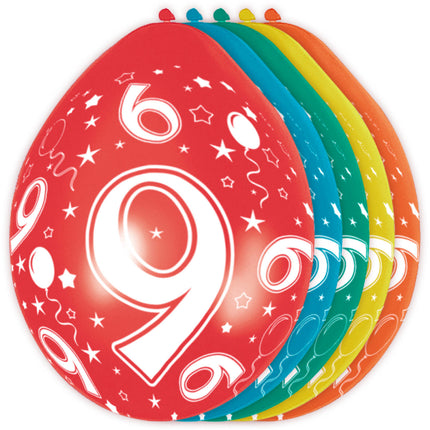 Ballons 9 ans Décoration 30cm 5pcs