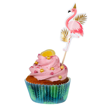 Bâtons de cocktail flamant rose 13cm 12pcs