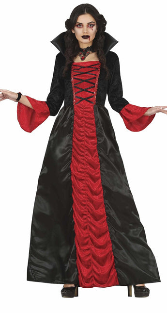 Costume d'Halloween Vampire Dames Rouge Noir