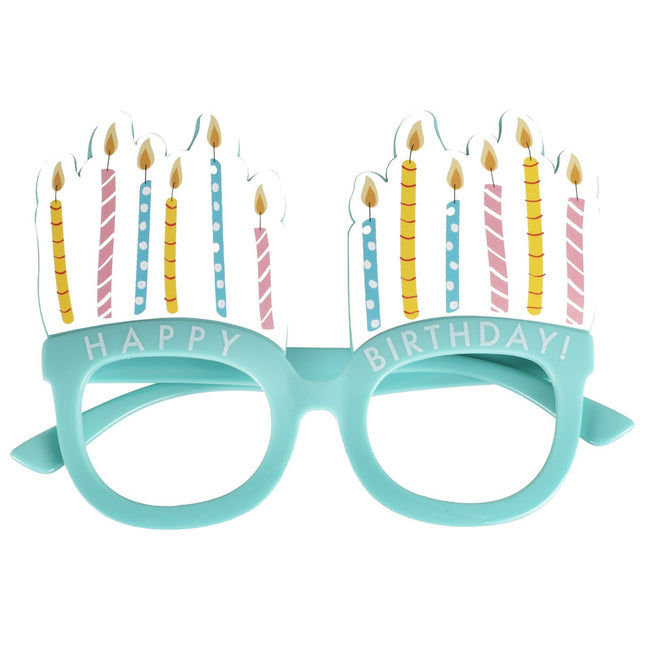 Bougies colorées Happy Birthday Glasses