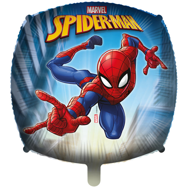 Spiderman Helium Balloon Square Empty 46cm