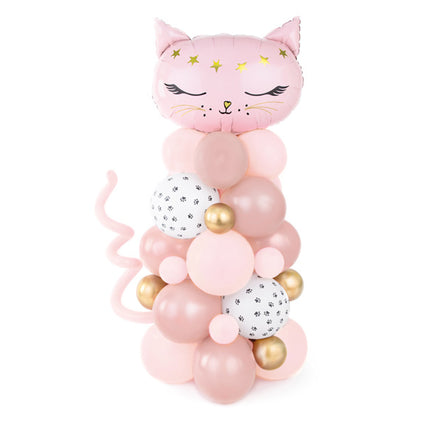 Ballon Pillar Cat Pink 1.4m