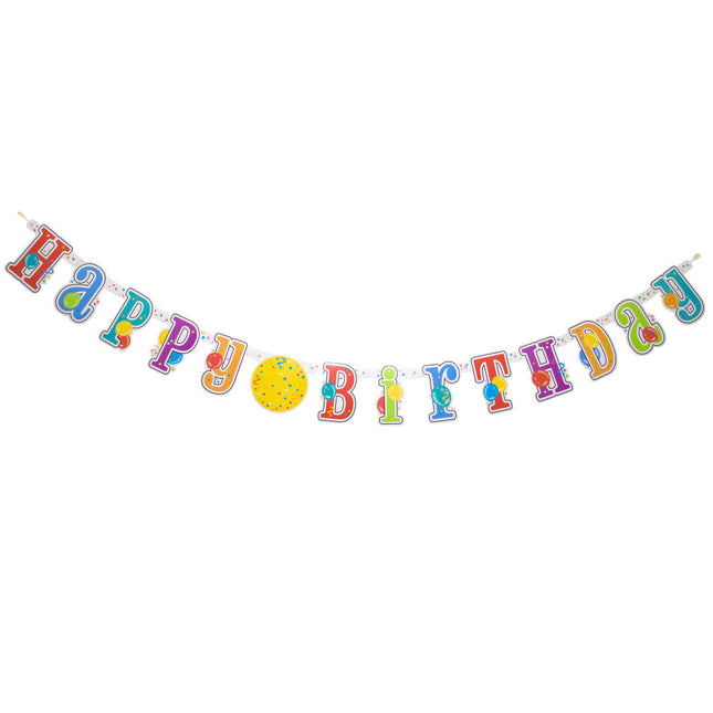 Lettre ficelle Happy Birthday personnalisable 2.1m