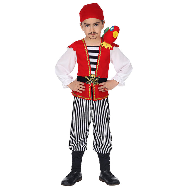 Costume de pirate Noir Rouge Garçon Rayé