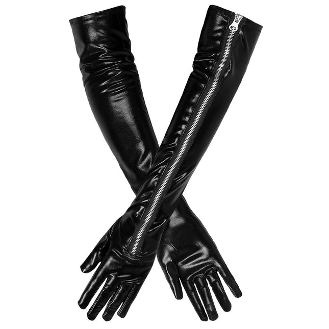 Gants aspect cuir Kinky