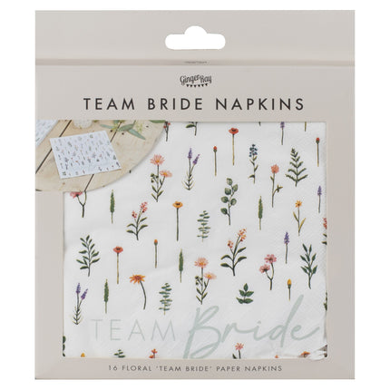 Serviettes de table Team Bride 16pcs