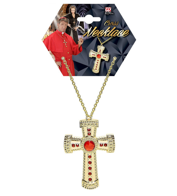 Collier Croix avec pierre précieuse