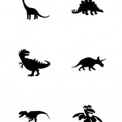 Pochoir de tatouage noir Dino 12pcs