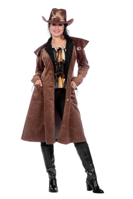 Veste de cow-boy marron pour femmes