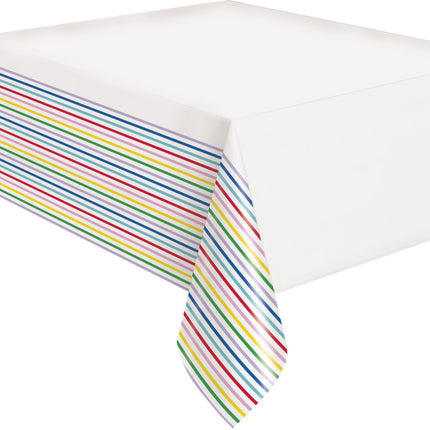 Nappe rayée arc-en-ciel 2.13m