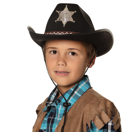 Chapeau de cow-boy enfant noir