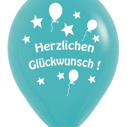 Ballons Herzlichen Gluckwunsch Mix 30cm 12pcs