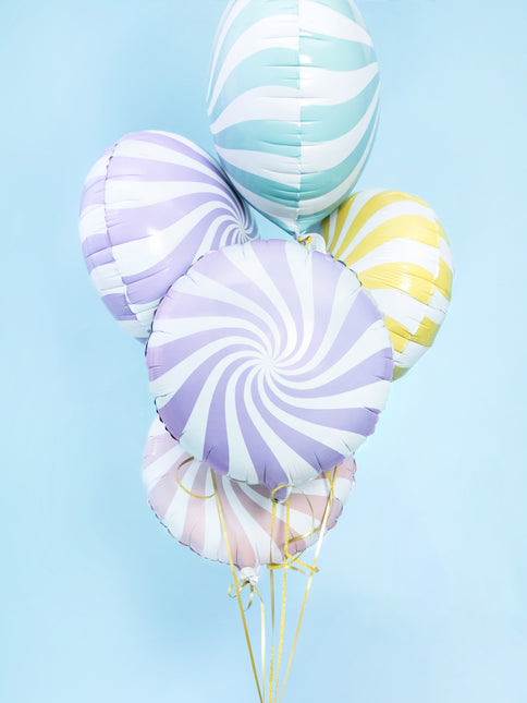 Ballon à l'hélium Lilas Swirl 45cm vide