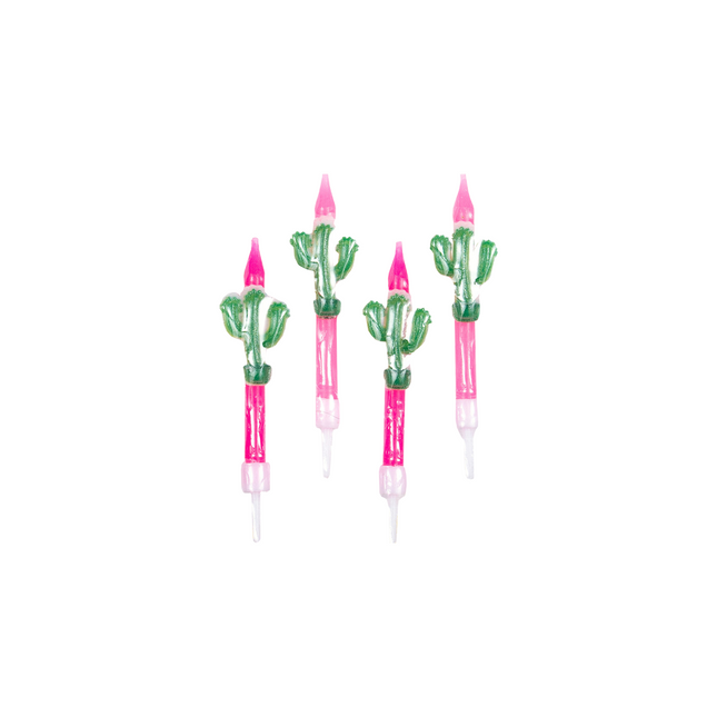 Bougies Cactus 5.9cm 4pcs