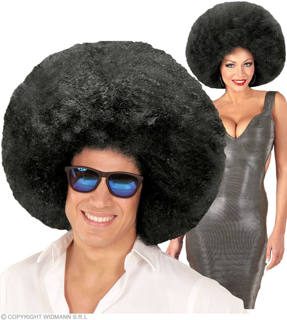 Perruque noire Afro Extra Big