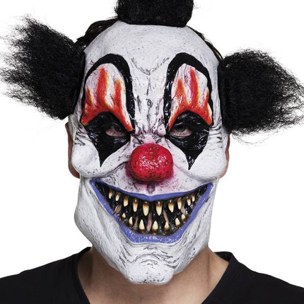 Masque d'Halloween Clown avec cheveux Deluxe