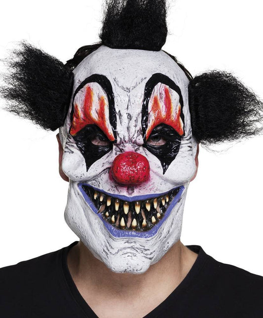 Masque d'Halloween Clown avec cheveux Deluxe