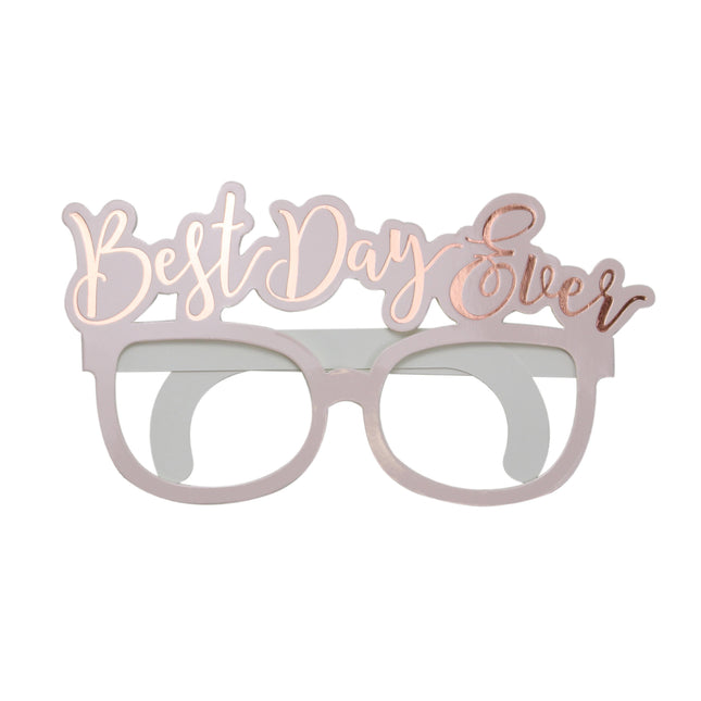 Lunettes en or rose Best Day Ever 8pcs