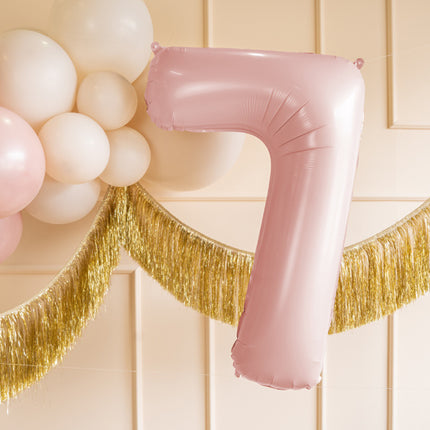 7 Year Figure Balloon Light Pink Empty 72cm