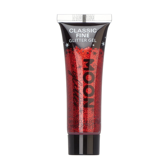 Moon Glitter Classic Fine Glitter Gel Red 12ml