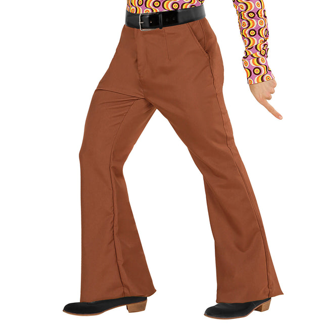 Pantalon Disco 70S Marron Hommes