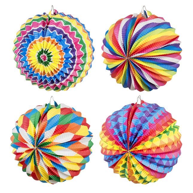 Lanternes arc-en-ciel Ballon 22cm 12pcs