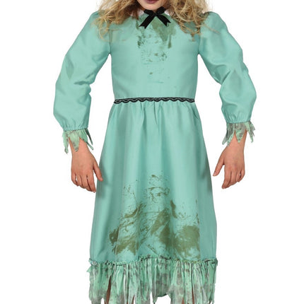 Costume d'Halloween fantôme fille vert