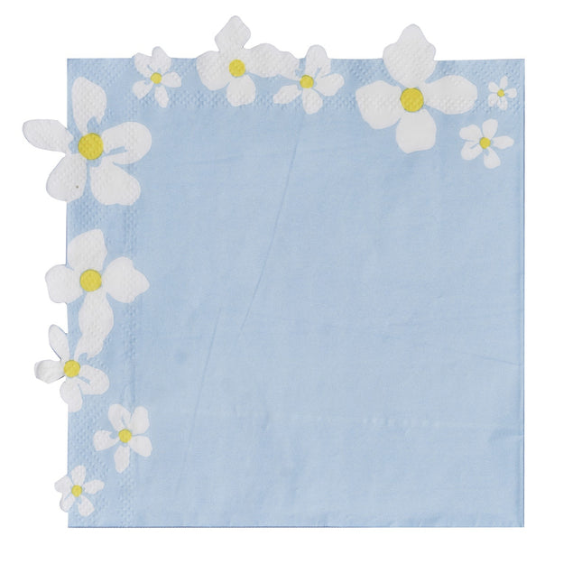 Serviettes de table Fleurs 16cm 16pcs