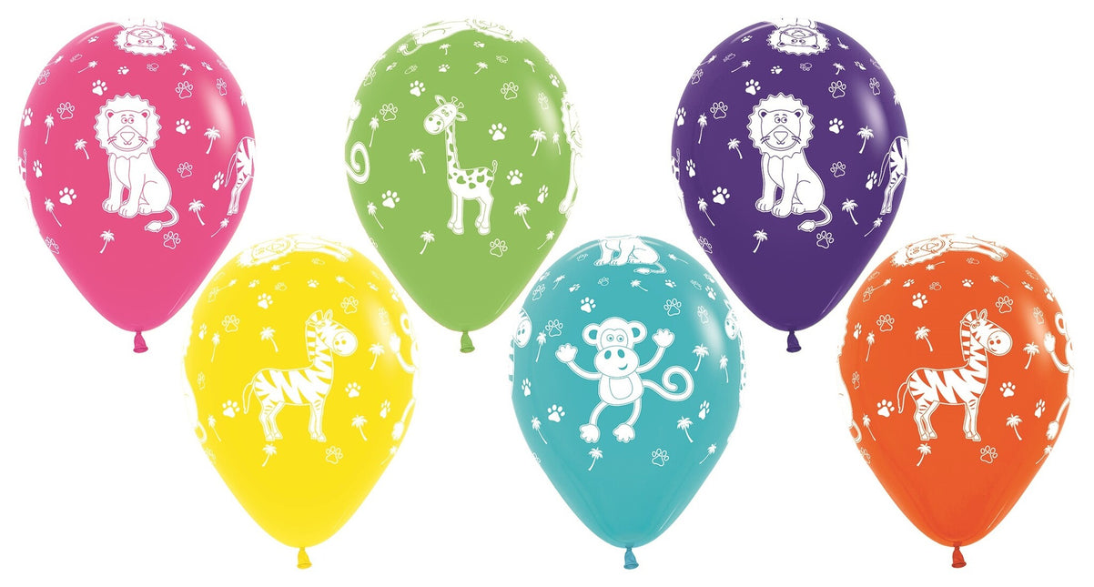 Ballons Jungle Animals Fashion Mix 30cm 25pcs