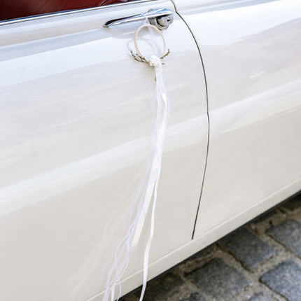 Décoration de voiture Mariage Blanc