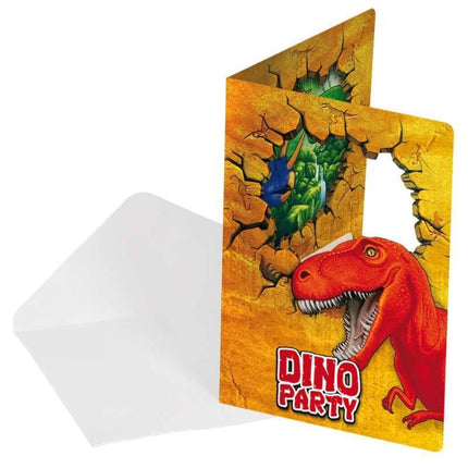 Invitations dinosaures 6pcs