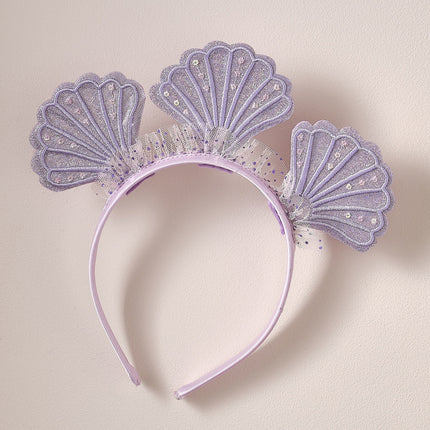 Bandeau de cheveux de sirène Coquillages violets