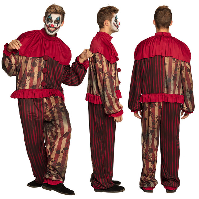 Costume de clown d'Halloween rouge